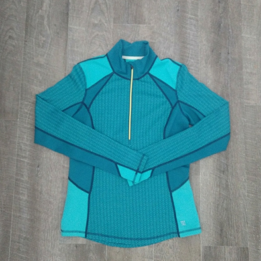 Women's blue 9 title ZIP down sweatshirt
